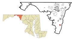 Location of Rohrersville, Maryland