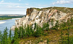 Geological outcrops "Motley rocks" (Popigai astrobleme)