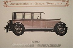 1926 Roamer 5-passenger sedan eight-in-line chassis brochure