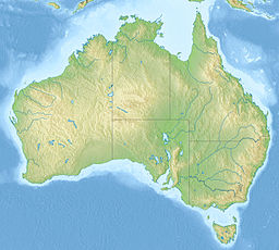 Location of Yan Yean Reservoir in Victoria, Australia