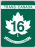 Highway 16 marker