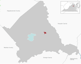 Location of the Brandy Station CDP within the Culpeper County