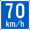 Advisory speed