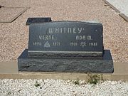 grave of Verne Whitney (1896-1971) and Ada M. Whitney (1901-1981)