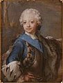 King Gustav III of Sweden as child. Pastel, about 1750.