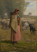 Young Girl Guarding her Sheep, c. 1860-62. Clark Art Institute