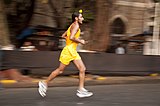 R-46 (Track) A runner in the Mumbai Marathon, 2011