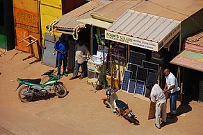 Shop selling PV panels in Ouagadougou, Burkina Faso