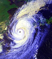 Typhoon Dinah at 05:30 UTC on August 30, 1987