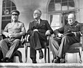 Stalin, Roosevelt, and Churchill at Tehran