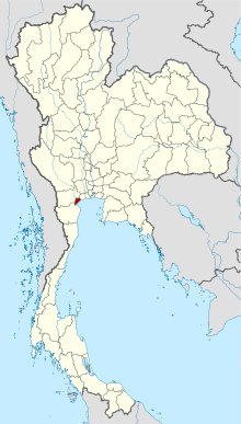 Map of Thailand highlighting Samut Songkhram province