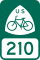 U.S. Bicycle Route 210 marker