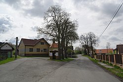 Centre of Vlčí with a chapel