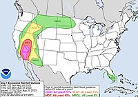 The Weather Prediction Center's map of the flood risk