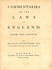 William Blackstone, Commentaries on the Laws of England (1st ed, 1769, vol IV, title page).jpg
