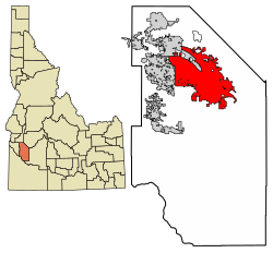 波夕在爱达荷州的位置