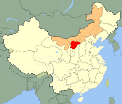 鄂尔多斯市在内蒙古自治区的地理位置