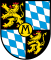 Meckenheim uses the Electoral Palatine coat of arms with the addition of the letter "M".