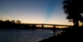 Silverwater Bridge at dusk, in 2018