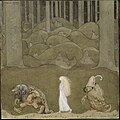 Image 13 The Princess and the Trolls Illustration: John Bauer The Princess and the Trolls, by John Bauer (1882–1918), was painted as an illustration for "The Changeling", a short story by Helena Nyblom. A watercolour held by the Nationalmuseum in Stockholm, it was first published in the 1913 edition of the anthology Among Gnomes and Trolls. It shows the princess Bianca Maria between two trolls in a forest. Bauer's illustrations of fairy tales and children's stories made him a household name in his native Sweden, and shaped perceptions of many fairy tale characters. More selected pictures