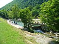 Swimming dam on the Bobas, a popular attraction