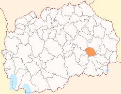 Location of Konče Municipality