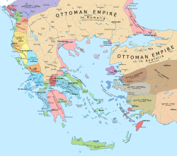 萨鲁汗侯国位于图中爱琴海右方的深棕色区域