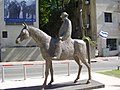 Statue of Meir Dizengoff on his horse, in Tel Aviv