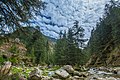 A view of Parvati River from the Kasol Town with the Mighty Himalayas in the vicinity