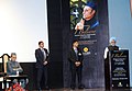 Prime Minister Manmohan Singh addressing at the launch of a film - I Believe Universal Values for a Global Society, by Raja Choudhury based on the beliefs of Dr. Karan Singh in 2011.