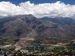 View of Villersdorp from the surrounding mountains