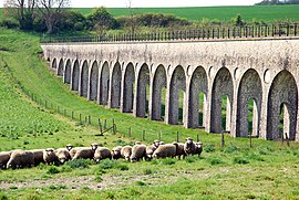 The Vanne aqueduct in Pont-sur-Vanne
