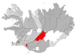 Location of Ásahreppur