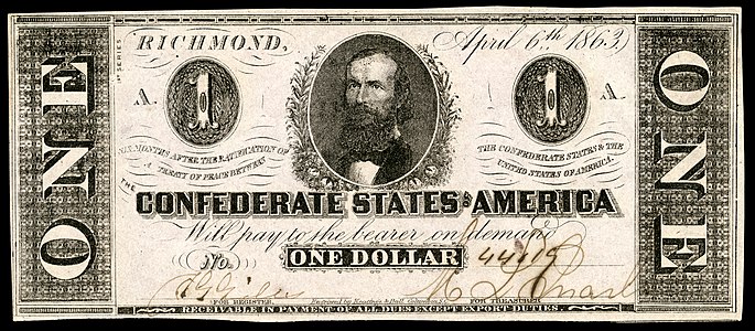 $1 (T62) Clement Claiborne Clay Keatinge & Ball (Columbia, S.C.) (1,645,600 issued)