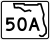 State Road 50A marker