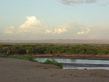 Kerio River flowing after heavy rainstorm.