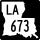 Louisiana Highway 673 marker