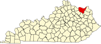肯塔基州刘易斯县地图
