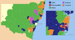 Types and titles of LGAs in New South Wales