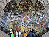 Diego Rivera's mural The History of Mexico at the National Palace in Mexico City