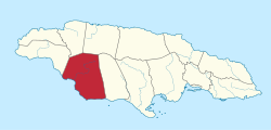 圣伊丽莎白区在牙买加的位置