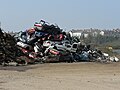 A pile of scrap vehicles