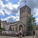 ☎∈ Exterior of St Bene't's Church, Cambridge in July 2012.