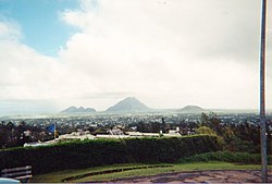 The view from Trou aux Cerfs, one of the highest points in Curepipe.