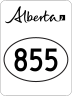 Highway 855 marker