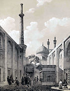 弗朗丹另一作品，在伊斯法罕的宣礼塔（1840年）。