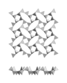 页硅酸盐，由四个四面体单元的环组成的单层结构，氟鱼眼石-(K)-氢氧鱼眼石-(K)系列