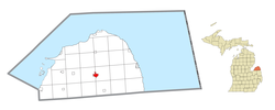 Location within Huron County