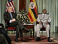 Image 13U.S. President George W. Bush met with President Yoweri Museveni in Entebbe, Uganda, 11 July 2003. (from Uganda)