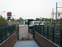 Yard south of the station